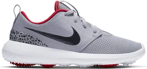 Nike Golf Shoe Gray Red Accents PNG Image