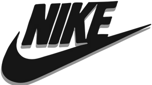 Nike Logo Black Background PNG Image