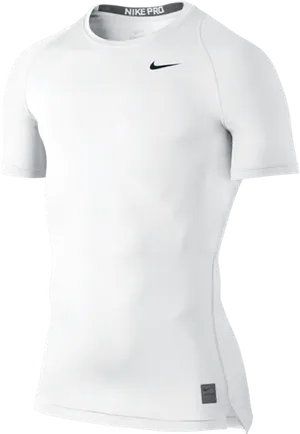 Nike Pro White Compression Shirt PNG Image