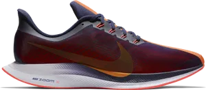 Nike Zoom Running Shoe Side View PNG Image