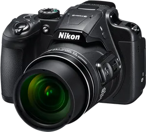 Nikon D S L R Camerawith Zoom Lens PNG Image