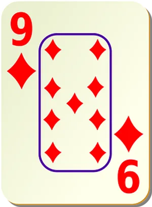 Nineof Diamonds Playing Card PNG Image