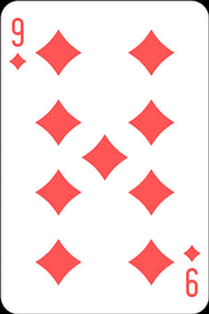 Nineof Diamonds Playing Card PNG image with transparent background