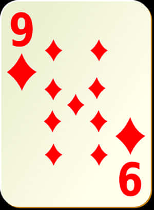 Nineof Diamonds Playing Card PNG image with transparent background