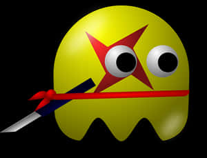 Ninja Pac Man Warrior PNG image with transparent background