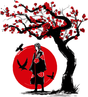 Ninja Under The Sun Tee Fury Llc Graphic Library Stock - Itachi Uchiha, HD Png Download PNG image with transparent background