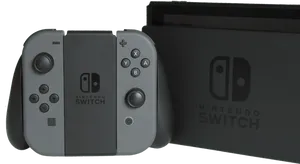 Nintendo Switch Consoleand Controllers PNG Image