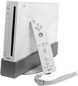 Nintendo Wii Consoleand Remote PNG Image