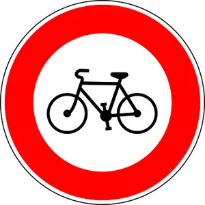 No Bicycles Sign PNG Image