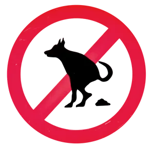 No Dog Pooping Sign PNG Image