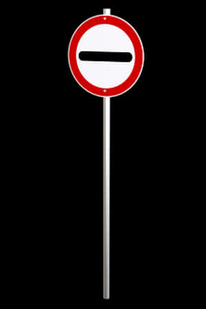 No Entry Sign Against Black Background PNG image with transparent background