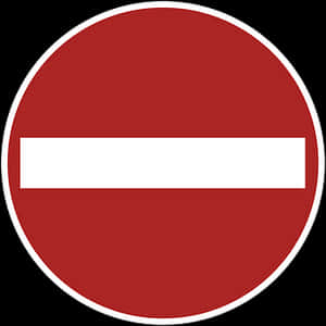 No Entry Sign_ Red And White PNG image with transparent background