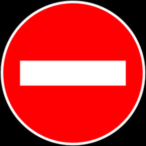 No Entry Sign_ Red And White PNG image with transparent background