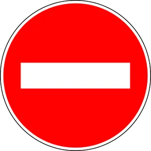 No Entry Sign_ Red And White PNG Image