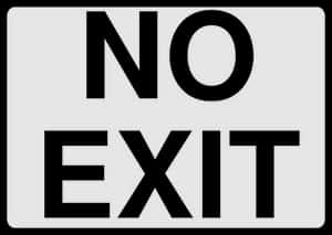 No Exit Sign PNG image with transparent background