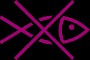 No Fish Symbol Purple Background PNG image with transparent background