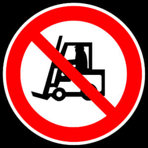 No Forklift Zone Sign PNG image with transparent background
