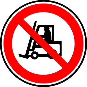 No Forklift Zone Sign PNG Image