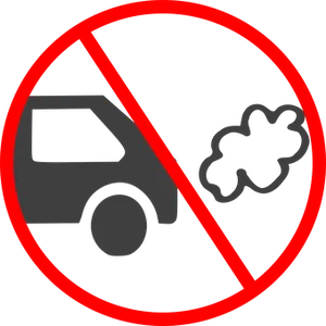 No Idling Zone Sign PNG Image