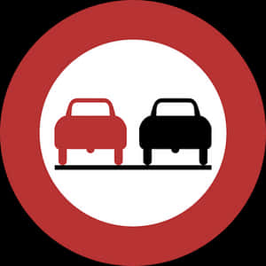 No Overtaking Sign PNG image with transparent background