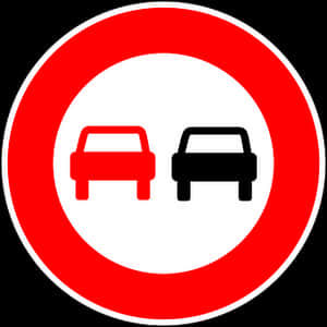 No Overtaking Traffic Sign PNG image with transparent background