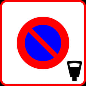 No Parking Sign Graphic PNG image with transparent background