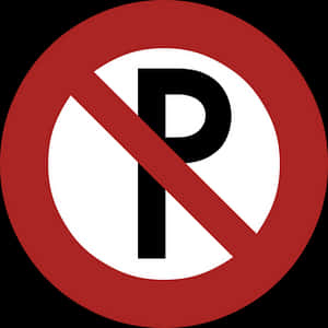 No Parking Sign Red Circle PNG image with transparent background