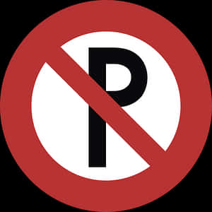 No Parking Sign Red Circle PNG image with transparent background