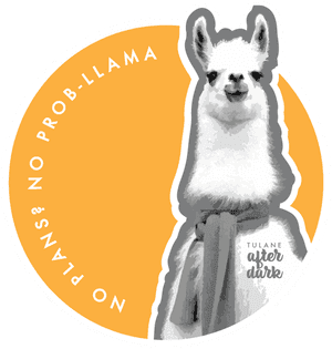 No Probllama Tulane After Dark Sticker PNG