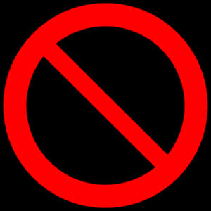 No Sign Redand Black PNG image with transparent background