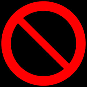 No Sign Redand Black PNG image with transparent background