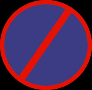 No Sign Redand Blue PNG image with transparent background