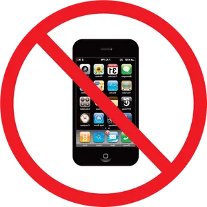 No Smartphone Sign Clipart PNG Image