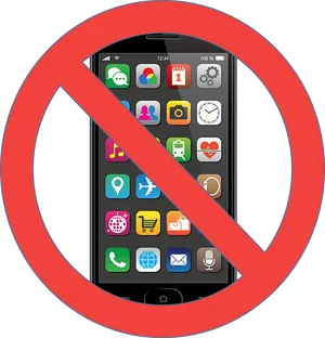 No Smartphone Usage Sign PNG Image