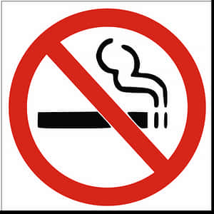 No Smoking Sign PNG image with transparent background