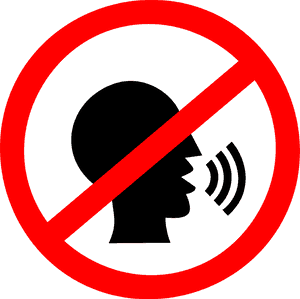 No Speaking Sign PNG image with transparent background