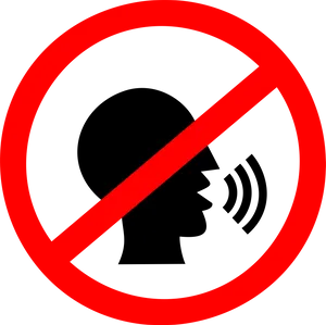 No Speaking Sign PNG Image