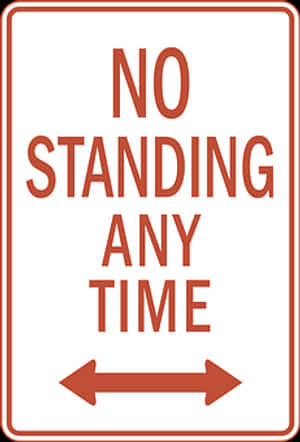 No Standing Sign PNG