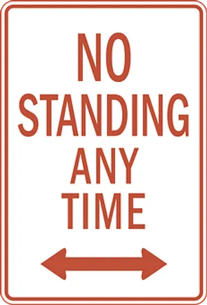 No Standing Sign PNG Image