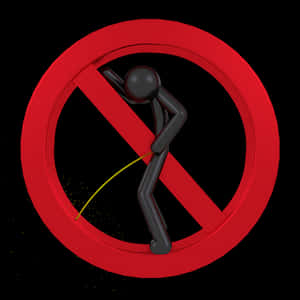 No Urination Sign Funny Character PNG image with transparent background