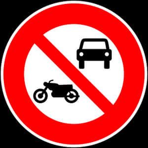 No Vehicles Allowed Sign PNG image with transparent background
