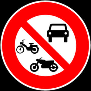 No Vehicles Sign PNG image with transparent background