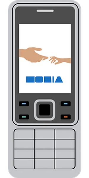 Nokia Phone Handshake Graphic PNG Image