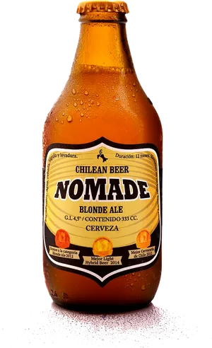 Nomade Chilean Blonde Ale Beer Bottle PNG Image