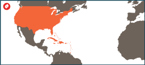 North America Location Indicator PNG image with transparent background