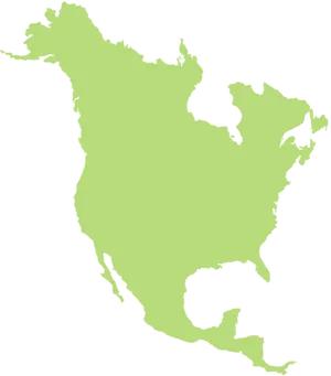 North America Outline Map PNG Image