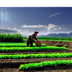 North Korean Farming Scene Png Ywh PNG Image