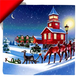 North Pole Holiday Greeting Card Png Vxh77 PNG Image