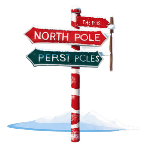 North Pole Signpost Illustration PNG 52 PNG