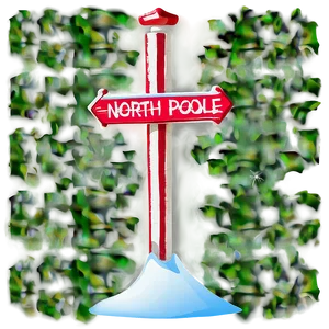 North Pole Signpost Illustration Png Kfr PNG Image